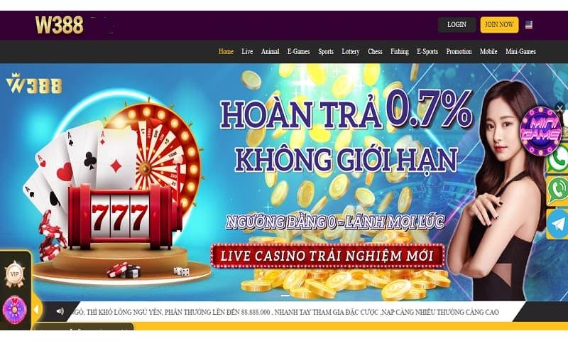 Đăng ký W388 nhận khuyến mãi lớn.